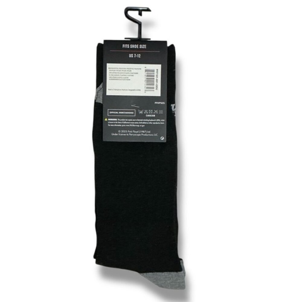 Pink Floyd Crew Socks Novelty Mid Calf Casual Dress Black Unisex Adult One Size - Picture 2 of 16